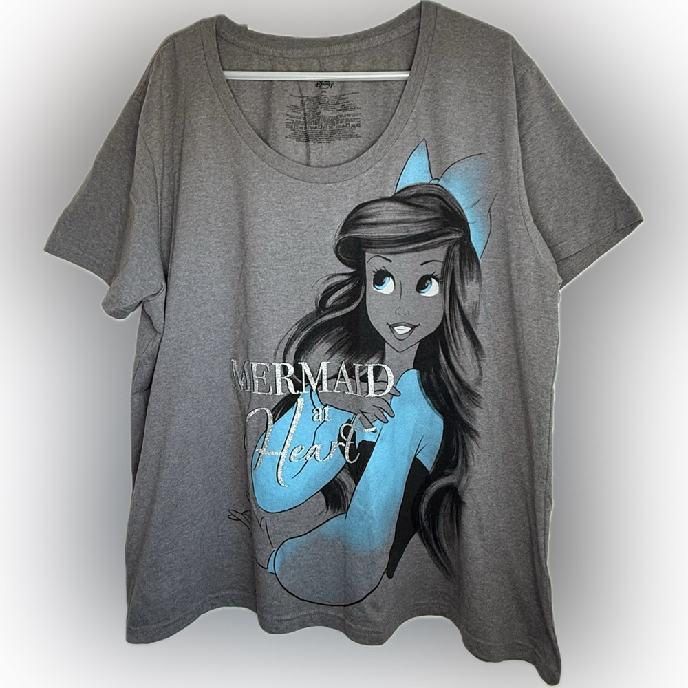 Disney Parks 'Mermaid At Heart' The Little Mermaid Ariel T-Shirt Plus Size 3X